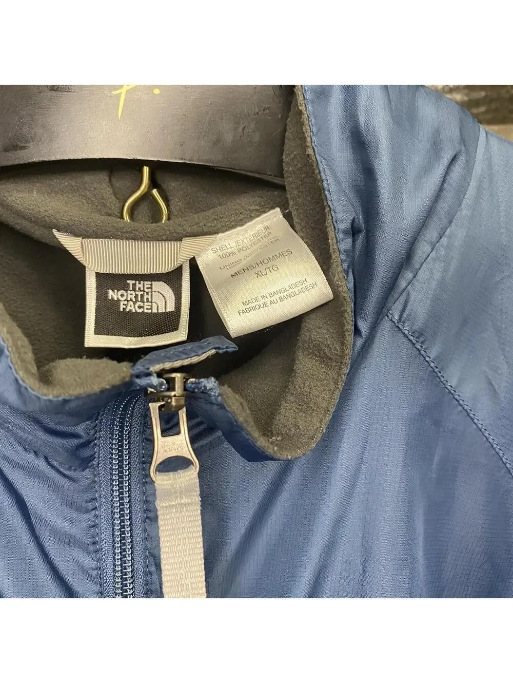 The North Face Men's XL Blue & Gray Full Zip Lightweight Windbreaker Jacket Coat